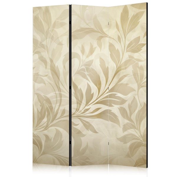 Paravent - Botanical Motif with Leaves and Vines in Sandy Colors Paravent - Botanical Motif with Leaves and Vines in Sandy Colors