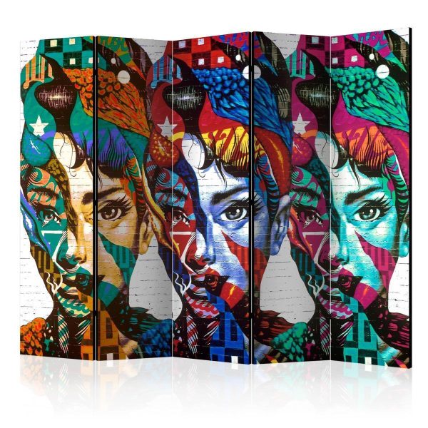 Paravent - Colorful Faces II Paravent - Colorful Faces II