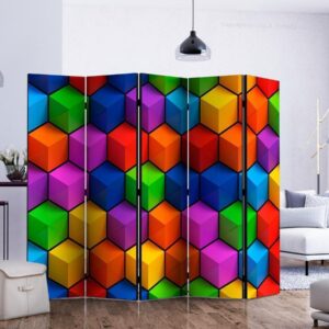 Paravent - Colorful Geometric Boxes II
