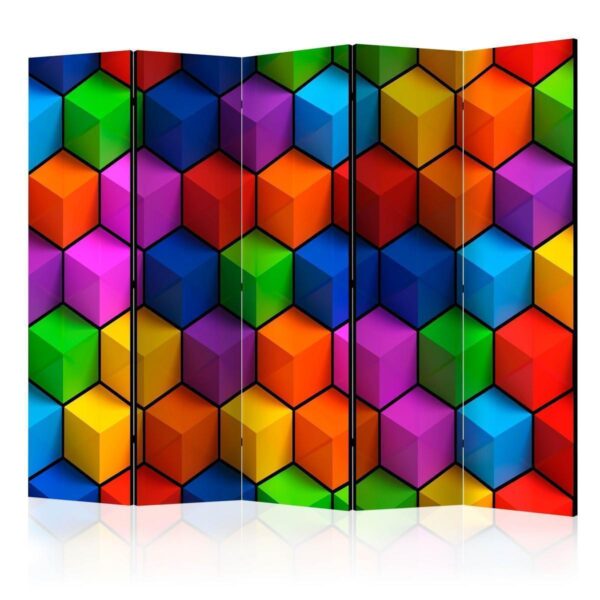 Paravent - Colorful Geometric Boxes II Paravent - Colorful Geometric Boxes II
