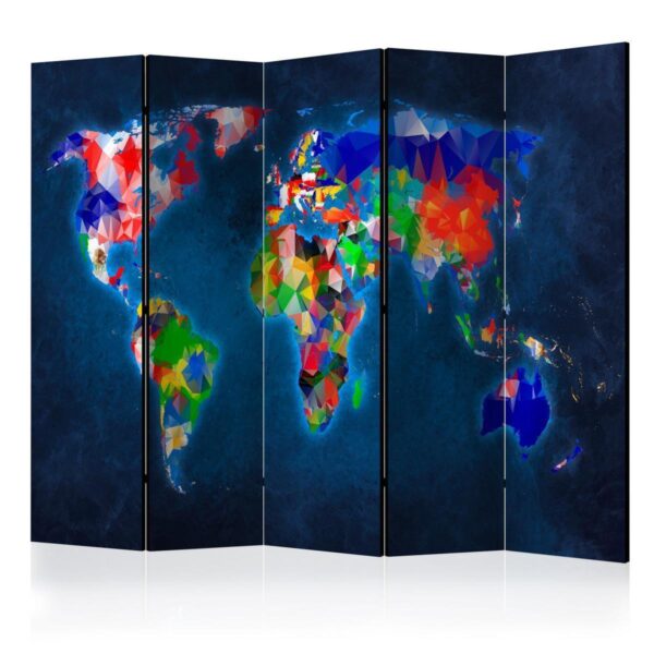 Paravent - Colorful map Paravent - Colorful map