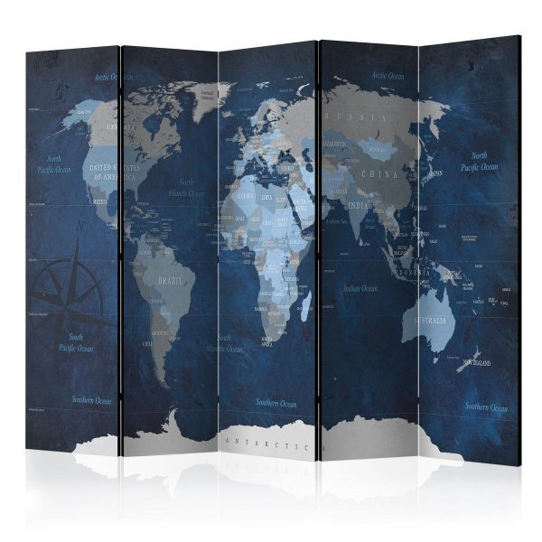 Paravent - Dark Blue World Paravent - Dark Blue World