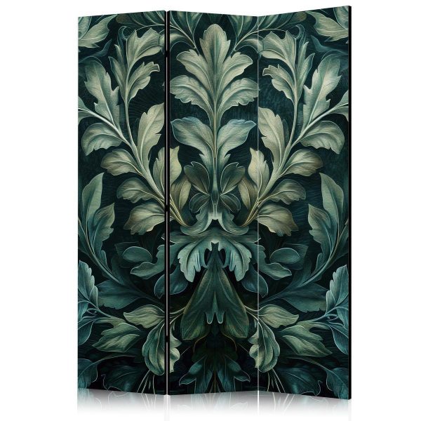 Paravent - Dark Green Victorian Leaves - Botanical Carved Composition Paravent - Dark Green Victorian Leaves - Botanical Carved Composition