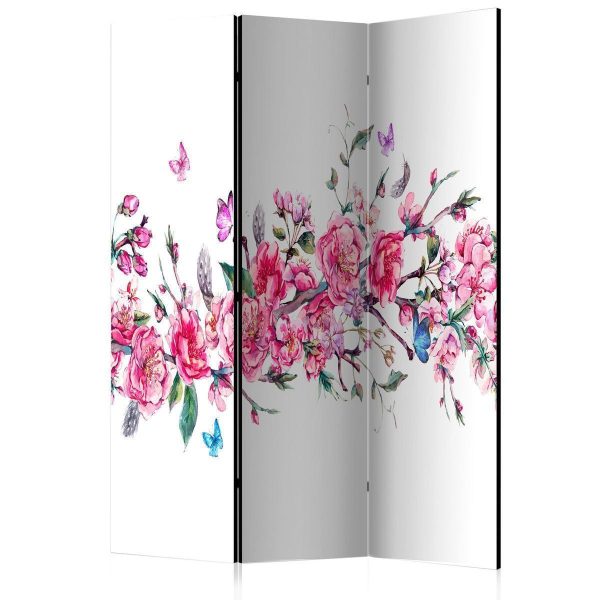 Paravent - Flowers and Butterflies Paravent - Flowers and Butterflies
