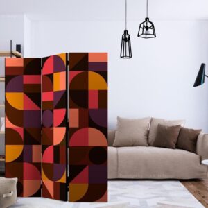 Paravent - Geometric Mosaic (Red)