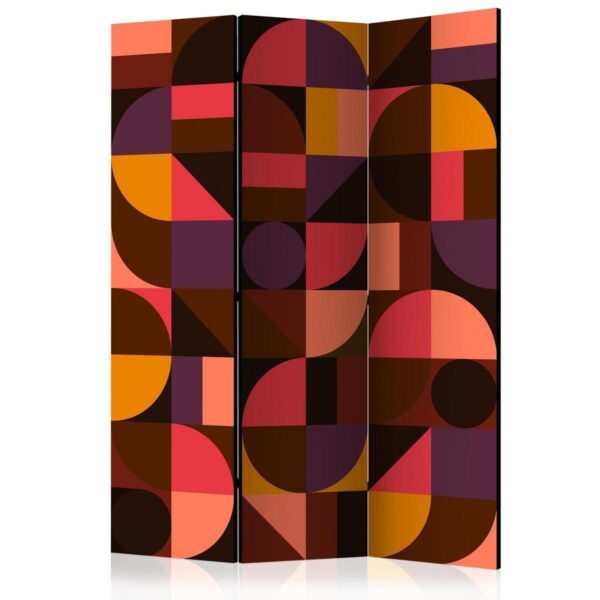 Paravent - Geometric Mosaic (Red) Paravent - Geometric Mosaic (Red)