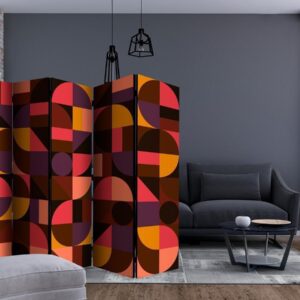 Paravent - Geometric Mosaic (Red) II