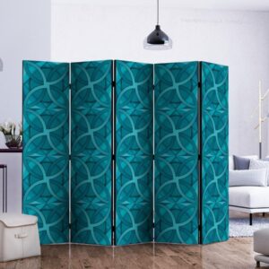 Paravent - Geometric Turquoise II