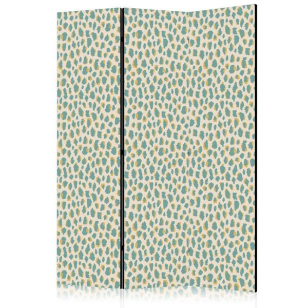 Paravent - Giraffe Pattern - Animal Pattern in Turquoise Spots on a Light Background Paravent - Giraffe Pattern - Animal Pattern in Turquoise Spots on a Light Background