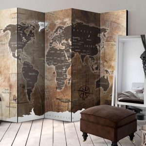 Paravent - Map on the wood