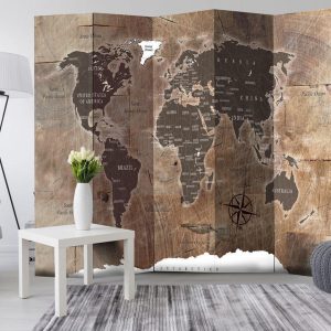 Paravent - Map on the wood
