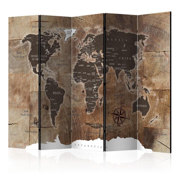 Paravent - Map on the wood Paravent - Map on the wood