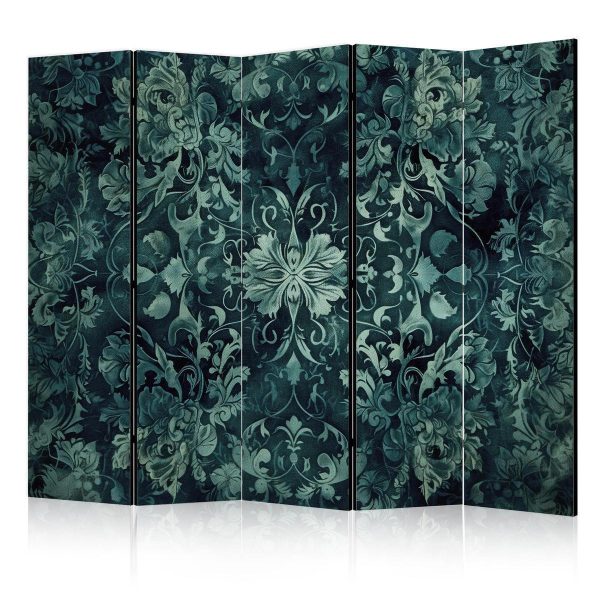 Paravent - Oriental Carpet Pattern - Emerald Ornaments and Rubbed Patterns Paravent - Oriental Carpet Pattern - Emerald Ornaments and Rubbed Patterns