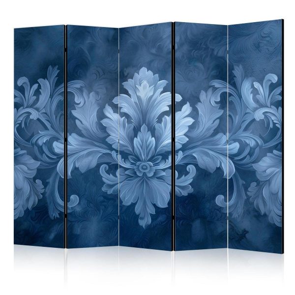 Paravent - Ornament in Blue and Cool Colors Dark Blue Decoration Paravent - Ornament in Blue and Cool Colors Dark Blue Decoration