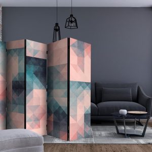 Paravent - Pixels (Green and Pink) II