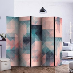 Paravent - Pixels (Green and Pink) II