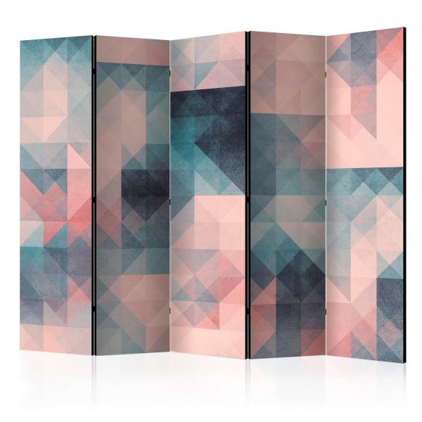 Paravent - Pixels (Green and Pink) II Paravent - Pixels (Green and Pink) II