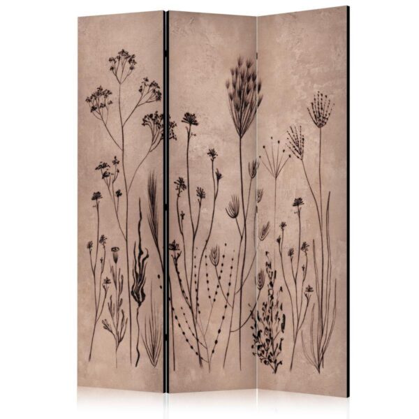 Paravent - Plant Vintage - Delicate Field Flowers on a Background in Lime Wash Technique Paravent - Plant Vintage - Delicate Field Flowers on a Background in Lime Wash Technique