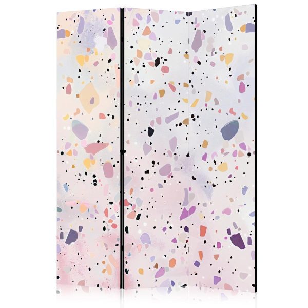 Paravent - Terrazzo in Confetti Style - Violet-Pink - Colorful Pattern Paravent - Terrazzo in Confetti Style - Violet-Pink - Colorful Pattern