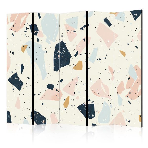 Paravent - Terrazzo with Large - Scaled Stones in Subdued Colors Paravent - Terrazzo with Large - Scaled Stones in Subdued Colors