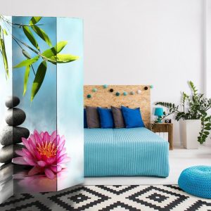 Paravent - Water Lily and Zen Stones