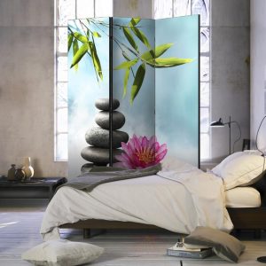 Paravent - Water Lily and Zen Stones