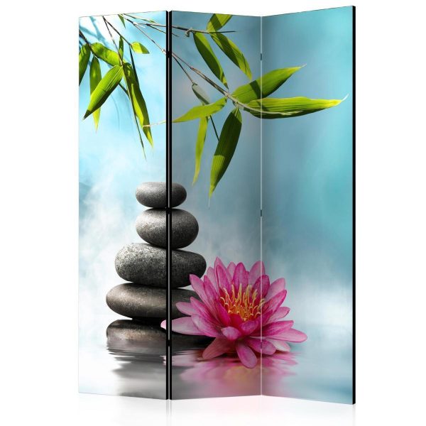Paravent - Water Lily and Zen Stones Paravent - Water Lily and Zen Stones