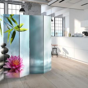 Paravent - Water Lily and Zen Stones II
