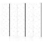 Paravent - Watercolor - Airplanes and Balloons Painted on a White Sky Background