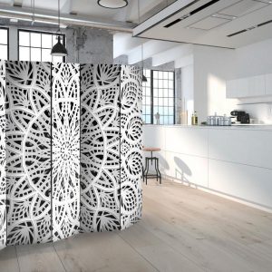Paravent - White Mandala II