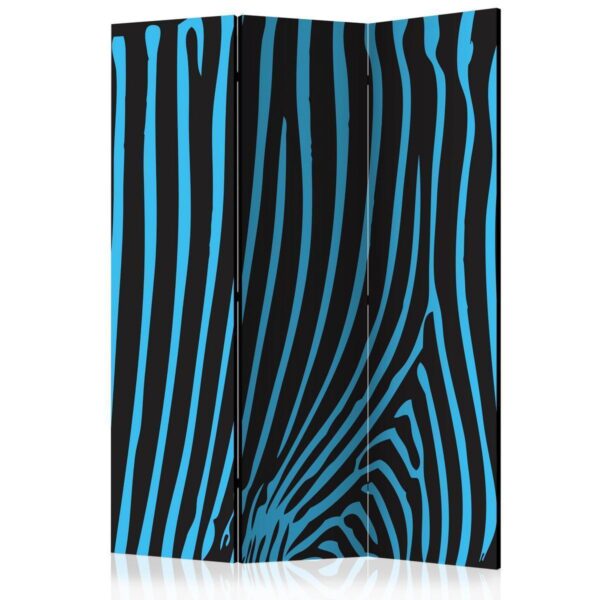 Paravent - Zebra pattern (turquoise) Paravent - Zebra pattern (turquoise)