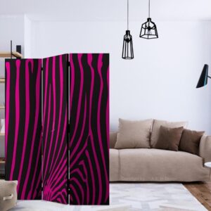 Paravent - Zebra pattern (violet)