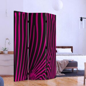 Paravent - Zebra pattern (violet)