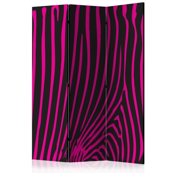 Paravent - Zebra pattern (violet) Paravent - Zebra pattern (violet)