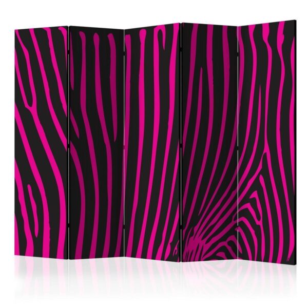 Paravent - Zebra pattern (violet) II Paravent - Zebra pattern (violet) II