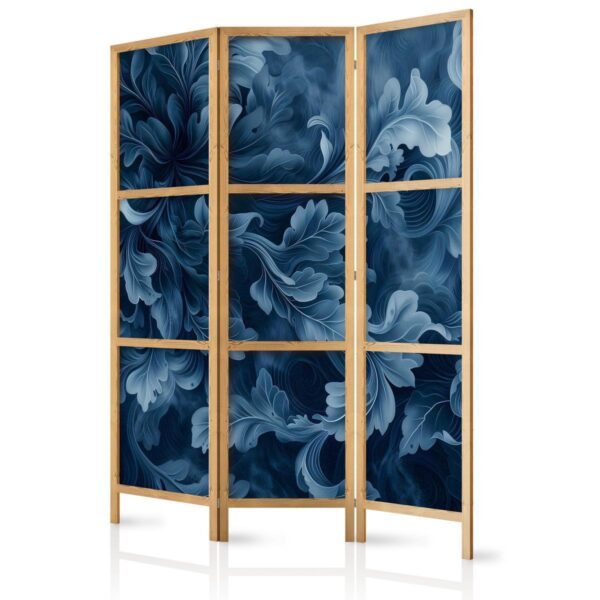 Paravent japonais - Abstract Ornaments - Dark Blue Victorian Leaves Paravent japonais - Abstract Ornaments - Dark Blue Victorian Leaves