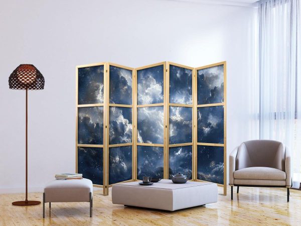 Paravent japonais - Astronomical Wonders: Clouds and Stars in Harmonious Combination
