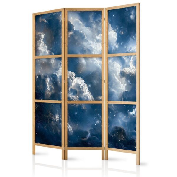 Paravent japonais - Astronomical Wonders: Clouds and Stars in Harmonious Combination Paravent japonais - Astronomical Wonders: Clouds and Stars in Harmonious Combination