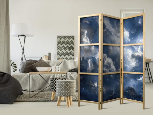 Paravent japonais - Astronomical Wonders: Clouds and Stars in Harmonious Combination