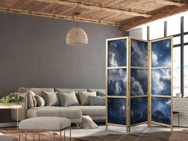 Paravent japonais - Astronomical Wonders: Clouds and Stars in Harmonious Combination