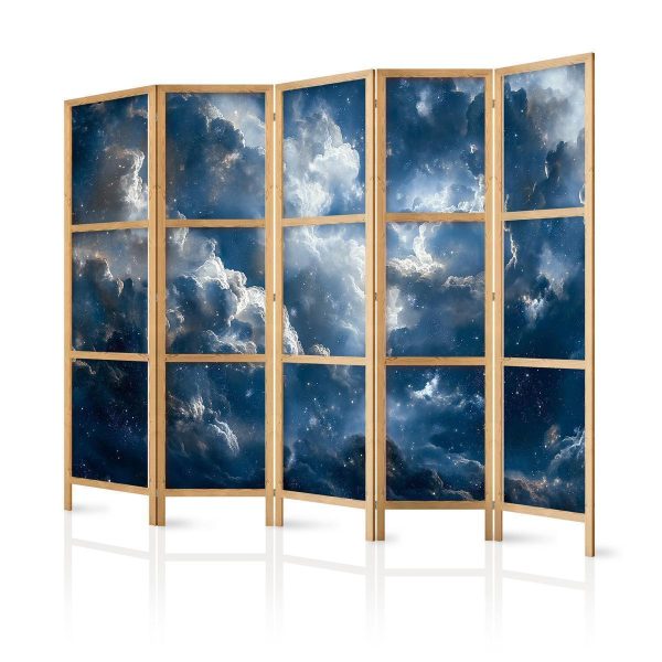 Paravent japonais - Astronomical Wonders: Clouds and Stars in Harmonious Combination Paravent japonais - Astronomical Wonders: Clouds and Stars in Harmonious Combination