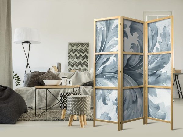 Paravent japonais - Botanical Motif with Leaves and Vines in Sandy Colors