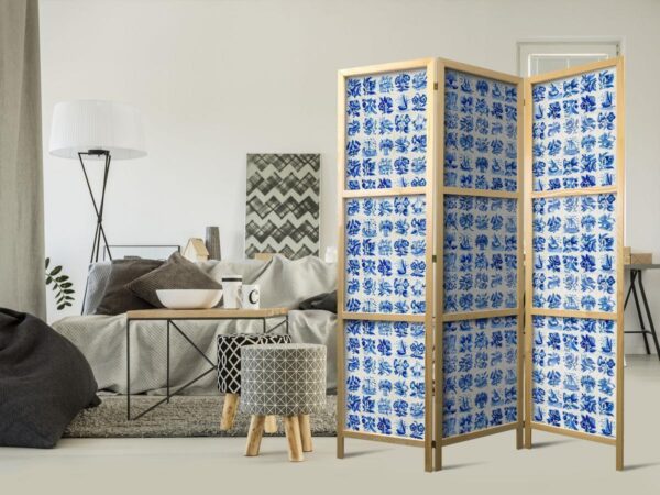 Paravent japonais - Ceramic Tiles - Traditional Portuguese Blue Tiles Azulejos