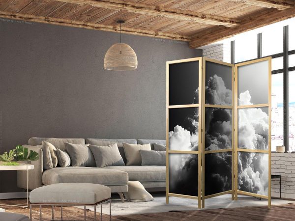 Paravent japonais - Clouds Like from Dreams: Let the Sun Illuminate Your Day – A Visual Feast