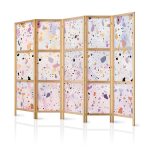 Paravent japonais - Confetti-Style Terrazzo - Purple-Pink - Colorful Pattern