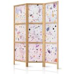 Paravent japonais - Confetti-Style Terrazzo - Purple-Pink - Colorful Pattern