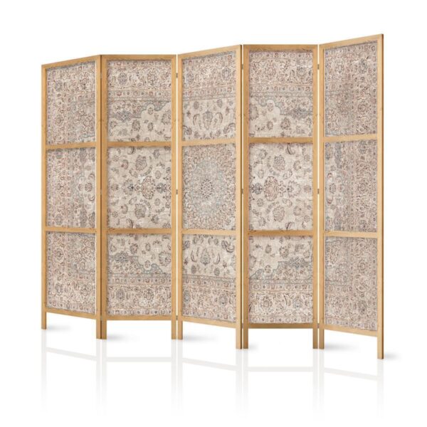 Paravent japonais - Desert Nights - Ornamented Persian Carpet in Muted Colors Paravent japonais - Desert Nights - Ornamented Persian Carpet in Muted Colors
