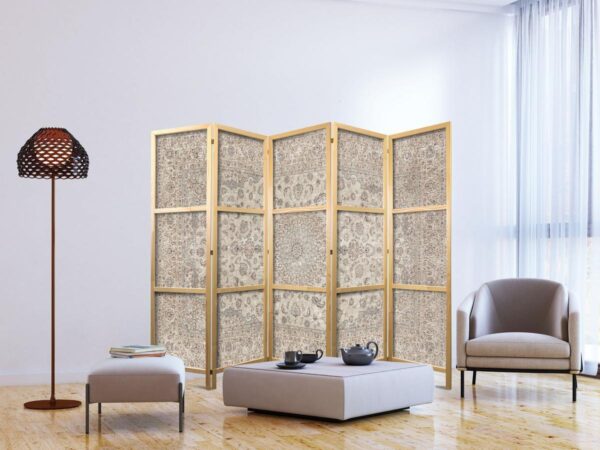 Paravent japonais - Desert Nights - Ornamented Persian Carpet in Muted Colors