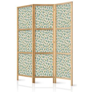 Paravent japonais - Giraffe Pattern - Animal Pattern in Turquoise Spots on a Light Background