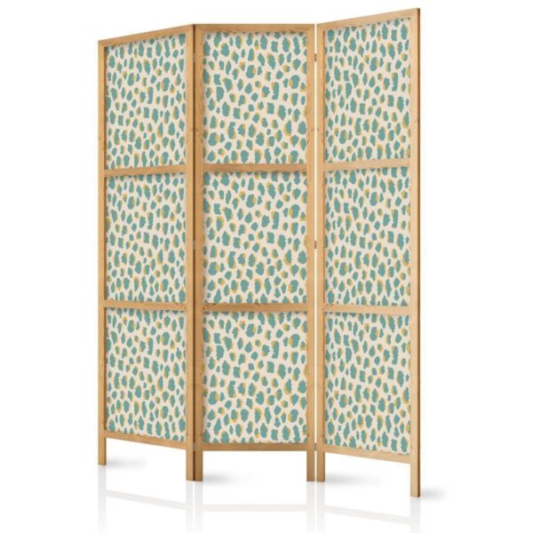 Paravent japonais - Giraffe Pattern - Animal Pattern in Turquoise Spots on a Light Background Paravent japonais - Giraffe Pattern - Animal Pattern in Turquoise Spots on a Light Background
